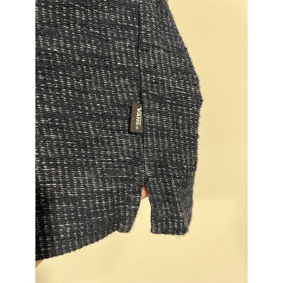 Vans Shirt Mens XLarge Blue Long Sleeve Crewneck Thermal Y2K Grunge Skater 2000s - Picture 4 of 13